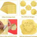 6 x Fancy Land Embossed Gold Foil Stickers Heart Envelope Seal Sticker for Wedding Invitations Bridal Shower Greeting Cards Wrapping Decoration Supplies 500Pcs