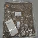 EXLURA Womens Fall Oversized V Neck Tunic Tops 2025 Casual Long Sleeve Shirts Lightweight Soft Sweater Curved Hem T Shirts (Beige, S)