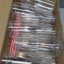 Yinkin 20 Set 8 oz Plastic Milk Bottles with Straws Metal Lids Clear Plastic Containers for Dairy Milk Party Bottle for Juices Shakes Smoothies(Gold Lid)