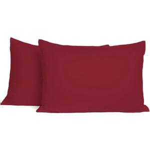 SAHARBEDDINGS Travel Pillowcase 12x20 500 Thread Count Pack of 2 Toddler Baby Pillowcases Cover with Envelope 100% Egyptian Cotton (Burgundy, Toddler Travel 12x20 Envelope Closer)