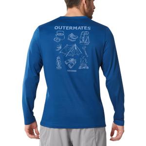 NORTHYARD Men's Hiking Graphic Shirts Long Sleeve UPF 50+ Fishing T-Shirt (XL)