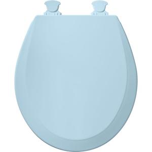 Bemis 500EC Round Closed-Front Toilet Seat and Lid, Blue