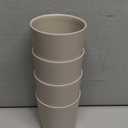 EKOBO Medium Cup Set of 4, 12 oz BPA‑Free Eco‑Composite Cups, Lightweight, Durable, Dishwasher safe Bamboo Drinkware for Juice, Tea, Pool, Beach & Outdoor Use (Stone)