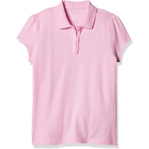 The Children's Place Girls Short Sleeve Ruffle Pique Polo Small