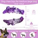 Dog Toys for Aggressive Chewers, Indestructible Chew Toys for Dogs, Crocodile Dog Toy,Dog Toys for Medium/Large Breed,Tough Bones for Teeth Cleaning and Training
