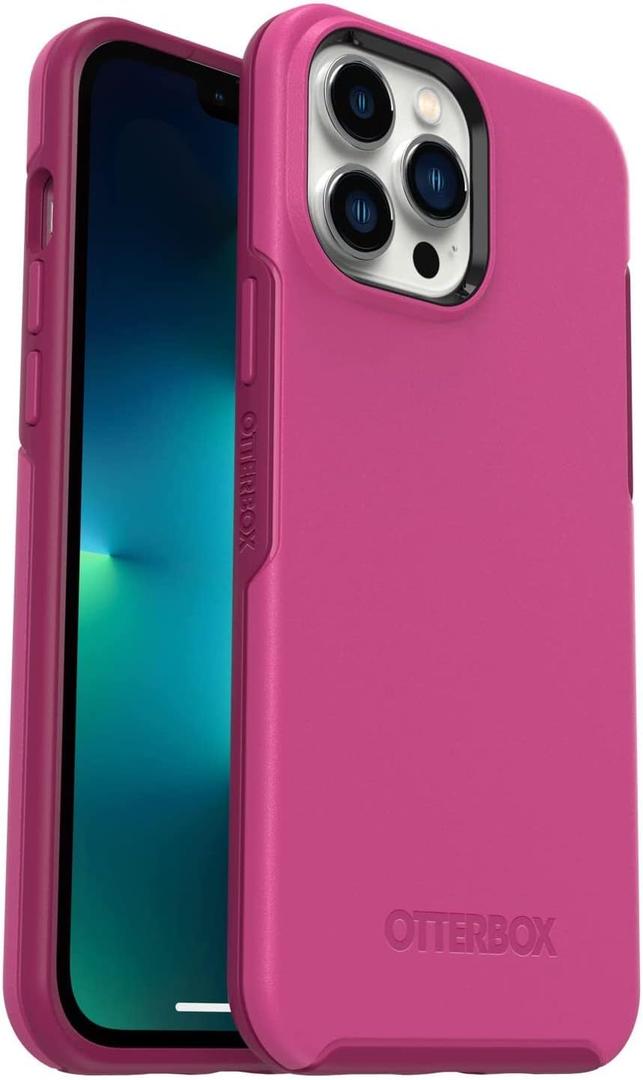 OtterBox iPhone 13 Pro Max & iPhone 12 Pro Max Symmetry Series Case - Renaissance Pink, Ultra-Sleek, Wireless Charging Compatible, Raised Edges Protect Camera & Screen