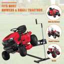 Lawn Mower Lift Jack, 880 Lbs Weight Capacity Heavy-Duty Telescopic Maintenance Lifter with Crank & Power Tool Handle, Foldable & Easy Assembly, Ideal for Lawn Mowers and Garden Tractors