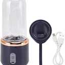 USB Size Blender, 300ml Baby Food Shakes Food Processor Portable Blender with Lid for Travel and Outdoor