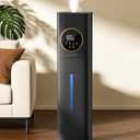 Humidifiers for Bedroom, 2.1Gal/8L Humidifier large room with Essential Oil Diffuser, Top Fill Whole House Cool Mist Humidifiers for Plants Baby Kids Adults(Black)