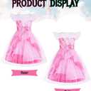 Good Witch Costume Pink Princess Dress Kids Halloween Costumes Witch Dress with Star Crown (11-12 Years)