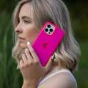 FELONY CASE - Stylish Neon Pink Crystal Clear Phone Case for iPhone 12 Pro Max, Compatible with MagSafe - 360 Shockproof Protective Cases