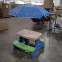 Step2 Naturally Playful Kids Picnic Table with Removeable Umbrella, Indoor/Outdoor Toys, Fits 6 Children, Made of Durable Plastic, For Toddlers 3+ Years Old