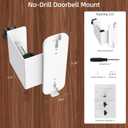 2025 Upgrade for Blink Doorbell Mount,Stainless Steel Anti Theft Blink Doorbell Camera Mount for New Video Doorbell 2nd Gen, Doorbell Holder Bracket No Block Sensor (White)