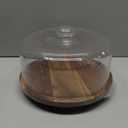 10.2''Glass Dessert Dome with Base, 11.8"Decorative Cake Tray with Glass Dome Cover, Cake Fruit Display Server Tray for Kitchen, Birthday, Weddings, Appetizer Dessert & Cheese Serving Platter