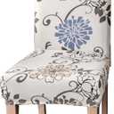 Stretchy Parson Chair Slipcovers for Dining Room Chair seat Covers Chair Protectors for Party Pet Protection Universal Fit Soft Polyester (Set of 6, Chrysanthemum)