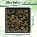 Black and Gold Sea Wave Dragon Mahjong Mat 31.5"x31.5", Oriental Traditional Japanese Non-Slip Mahjong Mat Accessories for Dominoes Poker Card Board and Tile Games Gifts