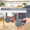Premium Hook On High Chair, One-Pull Quick Install No Twisting, Heavy Duty Steel Frame, Safe Materials Clip on Table Chair, Portable Baby Feeding Chair with Storage Bag for Travel Home