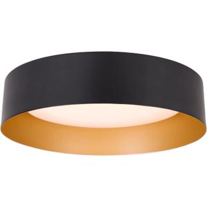 Bargeni Flush Mount Ceiling Light,12.5 inch LED Ceiling Light Fixture,Matte Black with Gold Inside,3000K/Warm White/18W(100w Equiv.),Dimmable Outdoor Lighting Fixtures Ceiling for Bedroom and Hallway