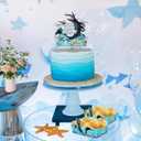 Mosasaurus Dinosaur Acrylic Cake Topper with Happy Birthday Sign Cool Dinosaur Cake Decoration for Mosasaurus Dinosaur Theme Birthday Party Supplies