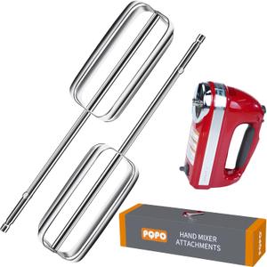 2 Pcs Hand Mixer Beaters Stainless Steel Attachments Compatible with kitchen Aid Hand Mixer, Hand Mixers Replacement Parts