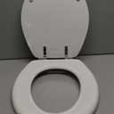 Round Slow Close Toilet Seat, Slip-Resistant, Quick Releasing for Cleaning, Easy to Install, Never Loosen, White