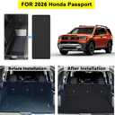 Cargo Mat for 2026 Honda Passport with Backrest Mat (Upgraded : Lower Tier with Small Box),TPE All Weather Protection Car Trunk Mat Covering The Backrest with Hook & Loop Fastener Accessories