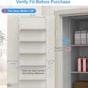 VyGrow 12.3" W Narrow Over the Door Pantry Organizer, 6-Tier Over the Door Organizer with Adjustable Basket, Pantry Door Organization for Pantry Kitchen Storage Room Spice Rack, White
