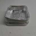 20-Pack Disposable Aluminum Foil Tins - Heavy Duty Square Cake & Baking Pans with Plastic Dome Lids