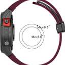 26mm 22mm 20mm QuickFit Watch Band Compatible with Garmin Fenix 8 7 6 5 3 hr 6s 5s 6x 5x Forerunner 935 945 965 Magnetic Silicone Watch Band for Garmin Instinct Approach MARQ Descent Quatix Epix Pro (Wine Red)
