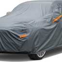 GUNHYI 16 Layers Heavy Duty SUV Car Cover Waterproof All Weather, Universal Fit Ford Explorer, Toyota Highlander, Kia Telluride, Hyundai Palisade, Honda Pilot, Dodge Durango, GMC Acadia etc. (2 Fit SUV Jeep Length 191-201 inch)