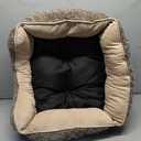 JOEJOY Rectangle Dog Bed for Large Medium Small Dogs Machine Washable Sleeping Dog Sofa Bed Non-Slip Bottom Breathable Soft Puppy Bed Durable Orthopedic Calming Pet Cuddler, Multiple Size, Beige