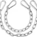 Heavy Duty Stainless Steel Chains, 550LB Punching Bag Chain with Carabiners, Heavy Bag Chain for Boxing Punching Bags Hanging Chair Hammocks Swing Trapeze Yoga (20")