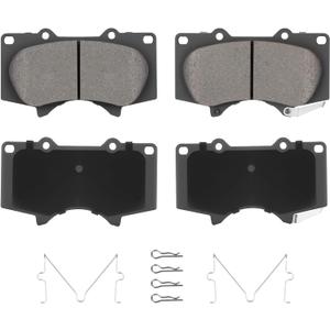 Front Ceramic Brake Pads 5.3" Long Pad Plate for Toyota 4Runner 2003-2023, for Tacoma 2005-2023, Tundra 2000-2006, FJ Cruiser 2007-2014, Sequoia 2001-2007, for Lexus GX460 GX470 4PCS
