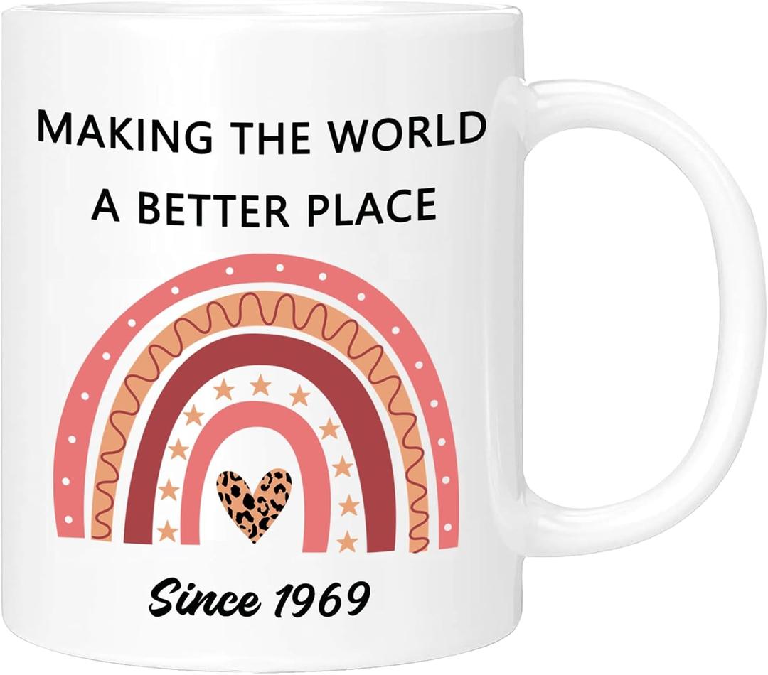 56th Birthday Gifts Ideas, 56th Birthday Decorations for Her Him Women Men, 1969 Turning 56 Year Old Birthday Coffee Mug Cup, 11oz