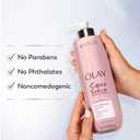 Olay Super Serum Hand & Body Lotion for Dry Skin, 24hr Long Lasting Hydration, 5+ Ingredient Complex for Bright Even Firm Luminous Skin, Sweet Vanilla & Soft Wood Scent, 18.5 fl oz