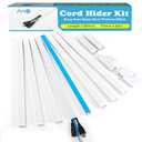 Art3d Cord Hider, 120in Cord Cover, Large Cable Hider, Self Adhesive Wire Covers for 4 Cords, Paintable Cable Raceway Wire Hider, Wall Mount TV Cords Management, 8X W0.94 H0.54in, White