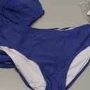 B2prity Women's Ruched Tankini Swimsuits V Neck Wrap Tie Back Two Pieces Bathing Suit Tummy Control Swimwear Size XL
