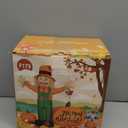 6ft Tall LED Lighted Inflatable Scarecrow and Pumpkin – Halloween Thanksgiving Fall Yard Decoration with Built-in Lights – Outdoor Blow Up Decor for Lawn, Garden, Party