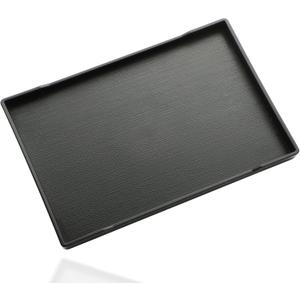 Black Serving Tray (11.8 x 8.7 inch) for Serving Accessory, Spa, Coffee, Drinks, Tea, Bar, Party, Seasoning, Perfume and Display Use.