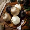 15 Pcs Christmas Satin Ornaments Balls 3.15 Inch Silk Christmas Tree Hanging Ornaments Luxury Xmas Tree Decorations Satin Xmas Bulbs for Winter Holiday Indoor Home Party Decorations (Champagne Brown)