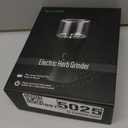 Spacenight Electric Herb Grinder COMPACT for Flower Buds, USBRechargeable, 2pcs 1.7oz Glass Herb Chamber  Ideal for Everyday Carry