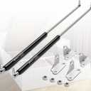 23 inch 100 lbs/445 N Gas Struts for RV Bed, Gas Shocks for Heavy Duty Lid, Gas Spring Lift Kit for Basement Floor Hatch Door Murphy Bed Storage with L-Type Mounts(fit 80-110 Lb)