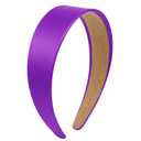 3 x TERSE Purple Headband for Women 2 inch Wide Thick Purple Head Bands for Women's Hair Non Slip Fashion Womens Headband Satin Cute Headbands for Girls