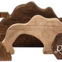 Easter Tiered Tray Decor 4PCS Jesus Tomb Tray Bundle Kit Wooden Religious Easter Decorations Farmhouse He is Risen Signs Easter Tray Decor for Home Table (4P)