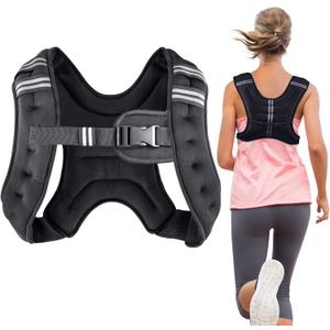 Weighted Vest Weight Vest for Men Women Kids Weights Included, Body Weight Vests Adjustable for Running, Training Workout, Jogging, Walking (12 lbs, Black)