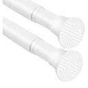 WEIXINHAI White Spring Tension Curtain Rods 2346 Inch Adjustable Expandable Spring Loaded Curtain Rods No Drilling Suitable for Small Short Tension Rods 2334 Inch Doors, Windows, Closet