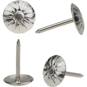 Upholstery Tacks for Furniture 7/16" Vintage Furniture Tacks Nails for Upholstery 200pcs Decorative Tack for Furniture DIY Silver Thumb Sofa Nails Furniture Tacks