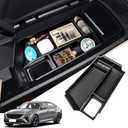 Center Console Organizer Tray Compatible with Cadillac CT5 2020 2021 2022 2023 2024 2025 2026 Accessories, Armrest Box Insert Tray Secondary Storage Box for 2020-2025 2026 CT5, with Coin Holder