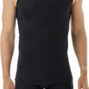 Underworks Mens Original Firm Compression Body Shirt 992 (Medium, Black)