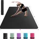HAPBEAR Extra Large Yoga Mat - 72"x48"/78"x54", 1/4" & 1/3" Thick, Non-Slip, Durable, Eco-Friendly, Wide Exercise Mat for Home Workouts, Yoga, Pilates, Stretching, Meditation (Barefoot Exercise)